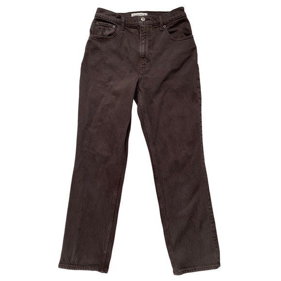 Abercrombie & Fitch Denim - Abercrombie & Fitch The 90s Straight Ultra High Rise Brown Jeans 26/2S 15501304